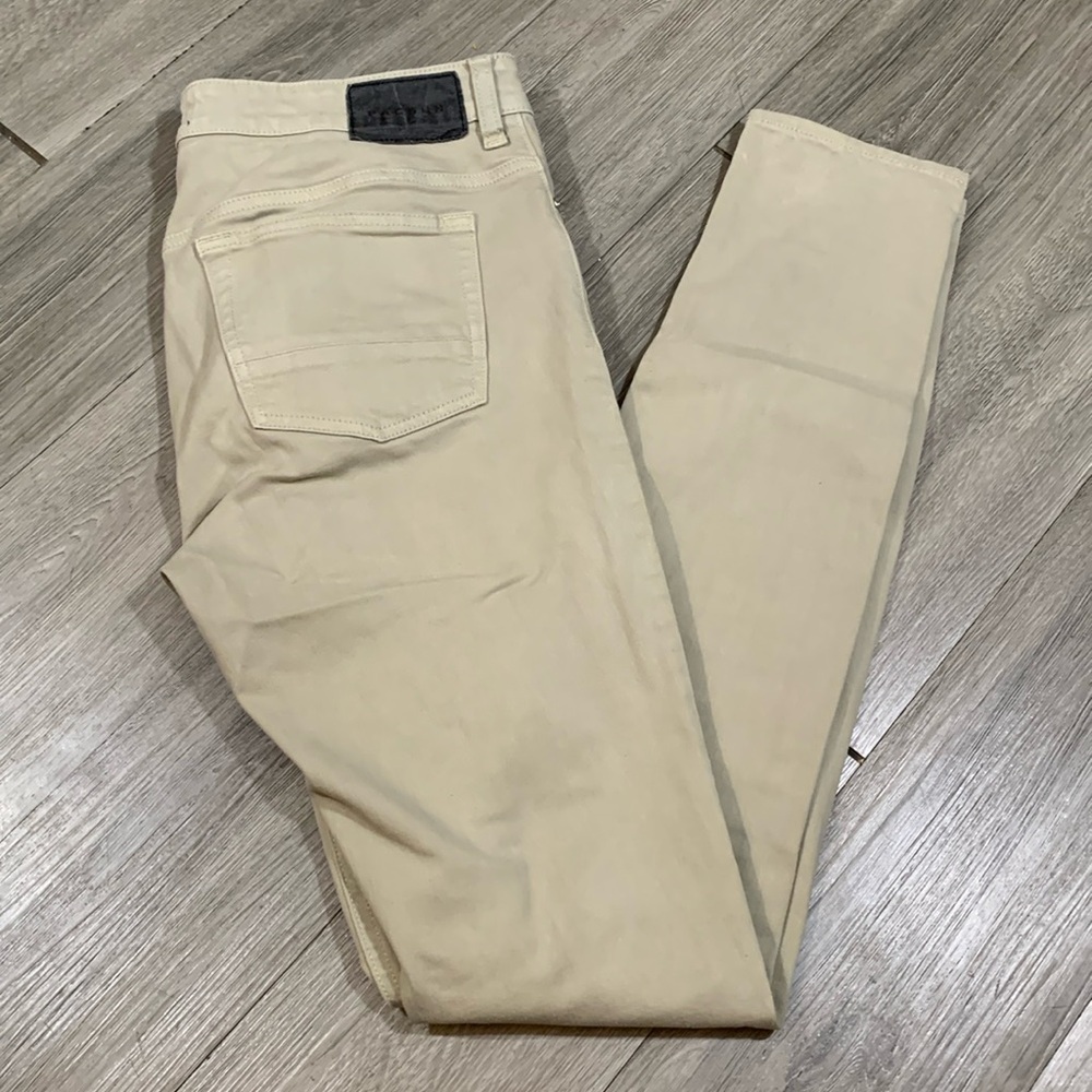 PacSun Khaki Stacked Skinny Active Stretch Jeans    ‎  size  32